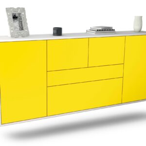 Sideboard Orange, Gelb, hängend (180x79x35cm)