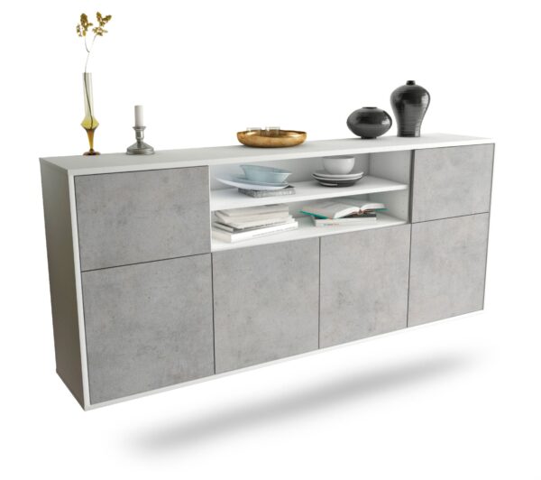 Sideboard Cedar Rapids, Beton, hängend (180x79x35cm)