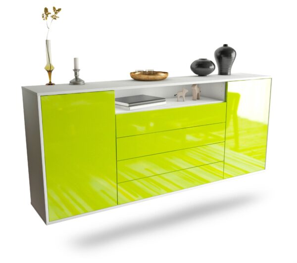 Sideboard New Haven, Grün, hängend (180x79x35cm)