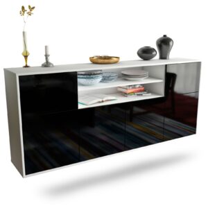 Sideboard Topeka, Schwarz, hängend (180x79x35cm)