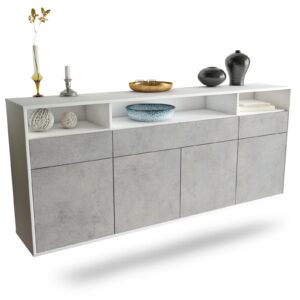 Sideboard Simi Valley, Beton, hängend (180x79x35cm)