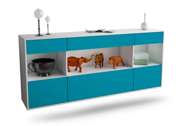 Sideboard Clarksville, Türkis, hängend (180x79x35cm)
