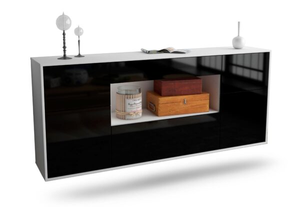 Sideboard Visalia, Schwarz, hängend (180x79x35cm)