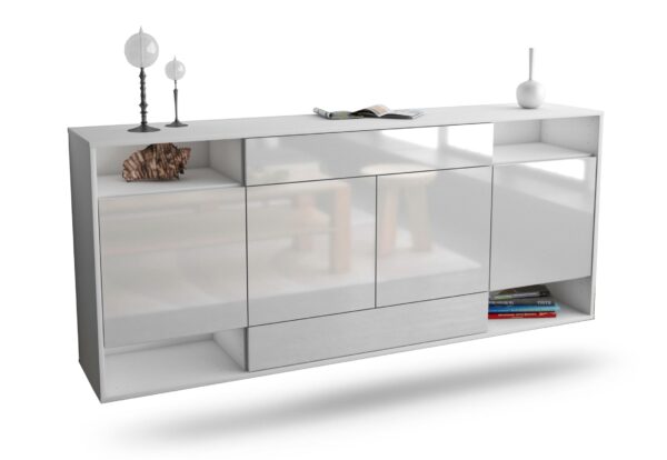 Sideboard Evansville, Weiß, hängend (180x79x35cm)