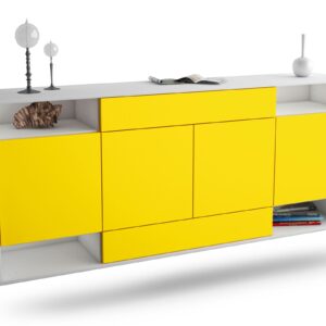 Sideboard Evansville, Gelb, hängend (180x79x35cm)