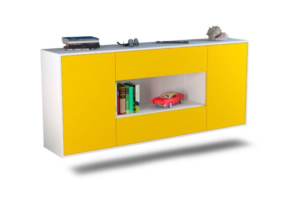 Sideboard Denton, Gelb, hängend (180x79x35cm)