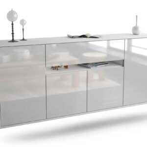 Sideboard Flint | hängend | Korpus Weiß | Front in Hochglanz Weiß | 180x79x35cm (BxHxT)