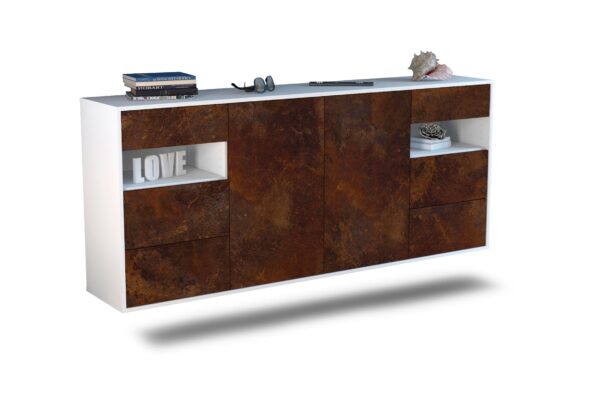 Sideboard Thornton, Rost, hängend (180x79x35cm)