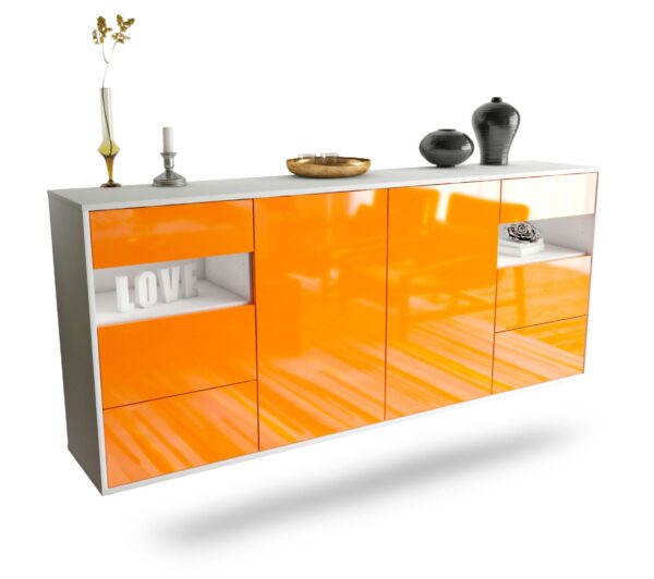 Sideboard Thornton, Orange, hängend (180x79x35cm)