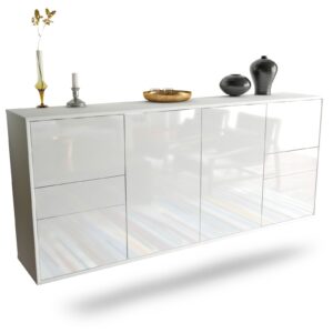 Sideboard Beaumont, Weiß, hängend (180x79x35cm)