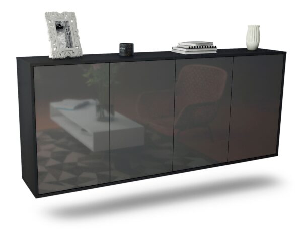 Sideboard Lakewood, Grau, hängend (180x79x35cm)