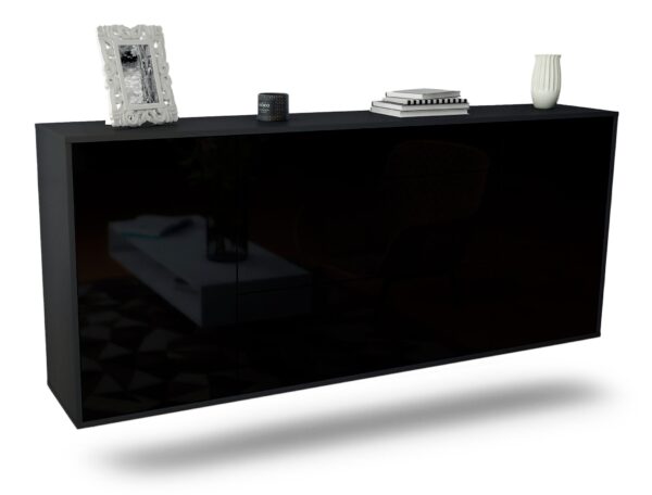 Sideboard Syracuse, Schwarz, hängend (180x79x35cm)