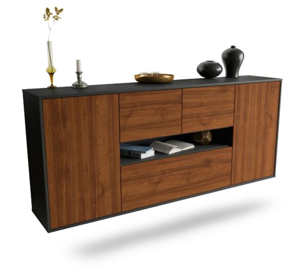 Sideboard Warren, Walnuss, hängend (180x79x35cm)