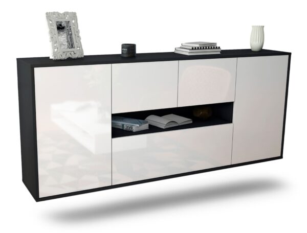 Sideboard Warren, Weiß, hängend (180x79x35cm)