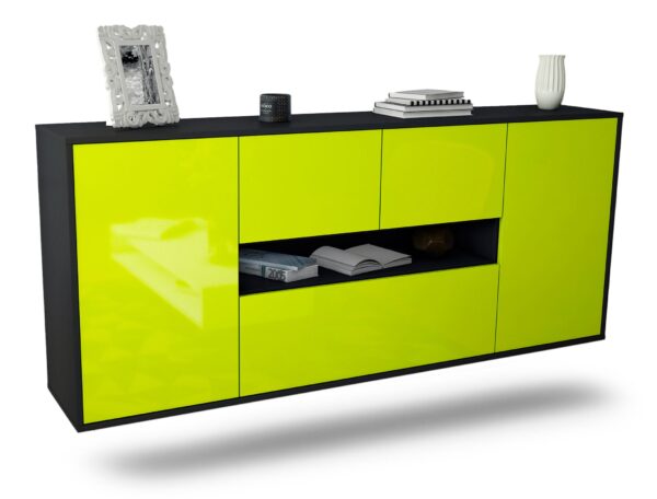 Sideboard Warren, Grün, hängend (180x79x35cm)