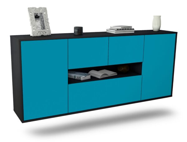 Sideboard Warren, Türkis, hängend (180x79x35cm)
