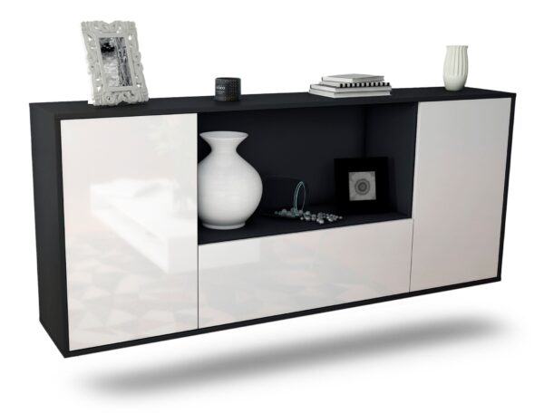 Sideboard Fort Collins, Weiß, hängend (180x79x35cm)
