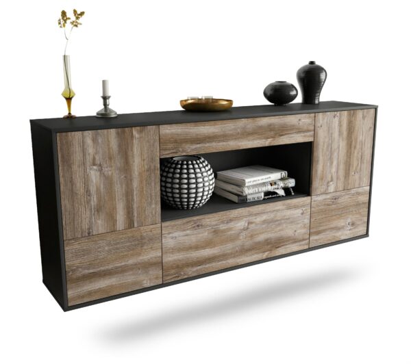 Sideboard East Los Angeles, Treibholz, hängend (180x79x35cm)