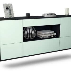 Sideboard East Los Angeles | hängend | Korpus Anthrazit | Front in Mint | 180x79x35cm (BxHxT)