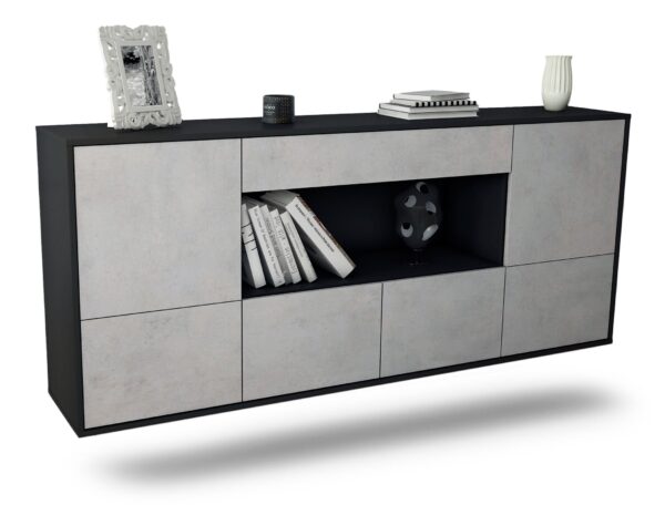 Sideboard Fullerton, Beton, hängend (180x79x35cm)