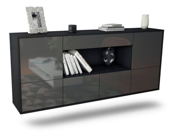 Sideboard Fullerton, Grau, hängend (180x79x35cm)