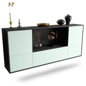 Sideboard Sunnyvale | hängend | Korpus Anthrazit | Front in Mint | 180x79x35cm (BxHxT)