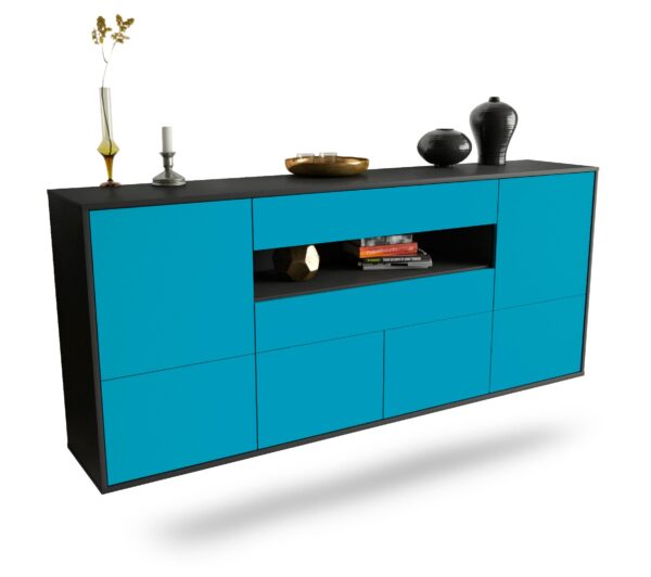 Sideboard McAllen, Türkis, hängend (180x79x35cm)