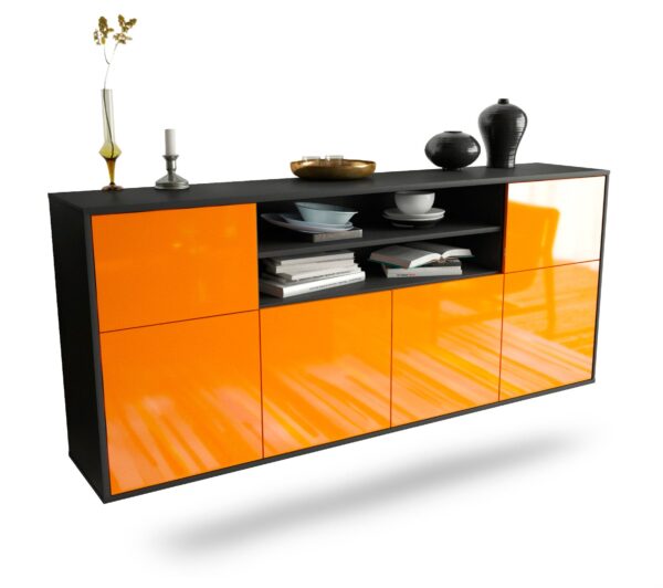 Sideboard Cedar Rapids, Orange, hängend (180x79x35cm)