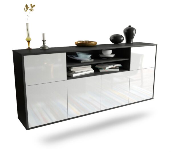 Sideboard Cedar Rapids, Weiß, hängend (180x79x35cm)
