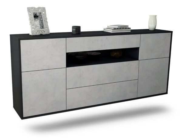 Sideboard Elizabeth, Beton, hängend (180x79x35cm)
