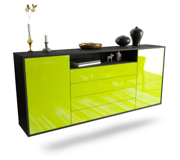 Sideboard New Haven, Grün, hängend (180x79x35cm)