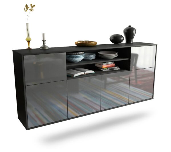 Sideboard Topeka, Grau, hängend (180x79x35cm)