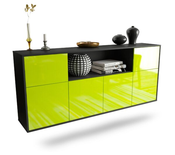 Sideboard West Valley City, Grün, hängend (180x79x35cm)