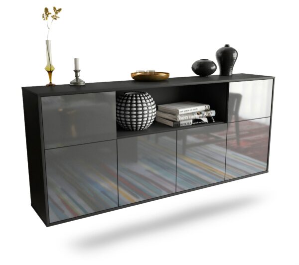 Sideboard West Valley City, Grau, hängend (180x79x35cm)