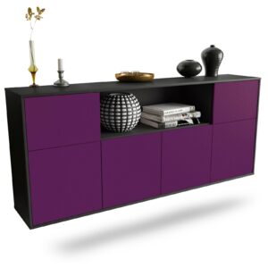 Sideboard West Valley City | hängend | Korpus Anthrazit | Front in Lila | 180x79x35cm (BxHxT)