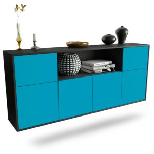 Sideboard West Valley City | hängend | Korpus Anthrazit | Front in Türkis | 180x79x35cm (BxHxT)