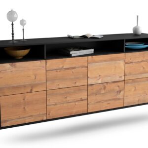 Sideboard Concord | hängend | Korpus Anthrazit | Front in Pinie Holz Optik | 180x79x35cm (BxHxT)