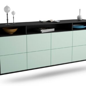 Sideboard Concord | hängend | Korpus Anthrazit | Front in Mint | 180x79x35cm (BxHxT)