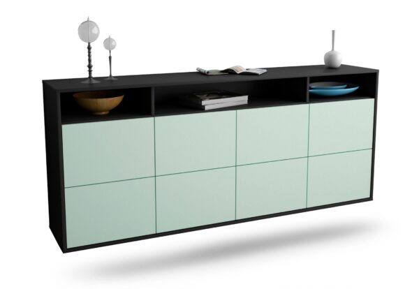 Sideboard Concord | hängend | Korpus Anthrazit | Front in Mint | 180x79x35cm (BxHxT)