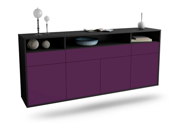 Sideboard Simi Valley, Lila, hängend (180x79x35cm)