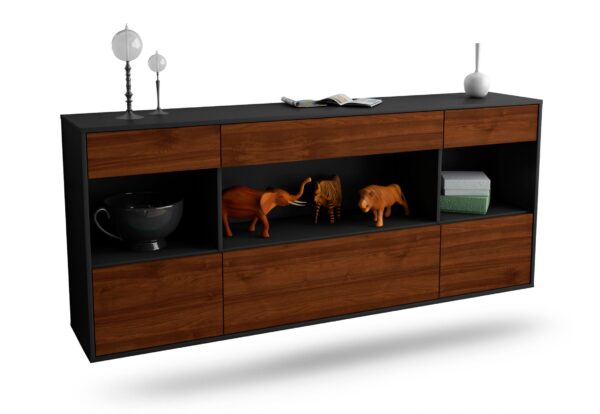 Sideboard Clarksville, Walnuss, hängend (180x79x35cm)