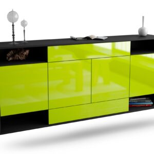 Sideboard Evansville, Grün, hängend (180x79x35cm)