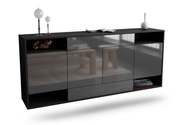Sideboard Evansville, Grau, hängend (180x79x35cm)