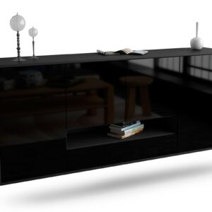 Sideboard Abilene, Schwarz, hängend (180x79x35cm)