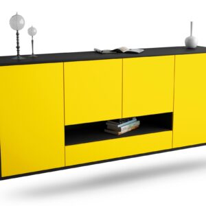 Sideboard Abilene, Gelb, hängend (180x79x35cm)