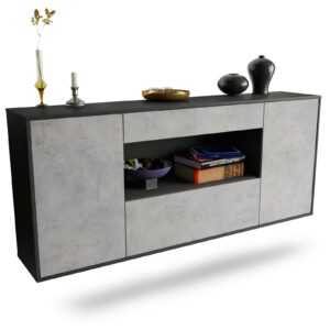 Sideboard Ann Arbor, Beton, hängend (180x79x35cm)