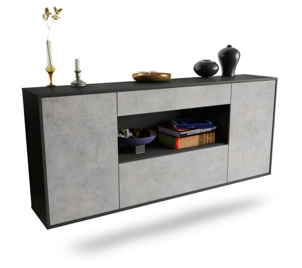 Sideboard Ann Arbor, Beton, hängend (180x79x35cm)