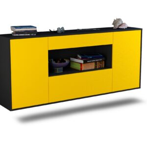 Sideboard Ann Arbor, Gelb, hängend (180x79x35cm)