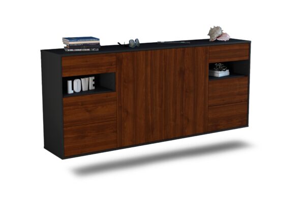 Sideboard Thornton, Walnuss, hängend (180x79x35cm)