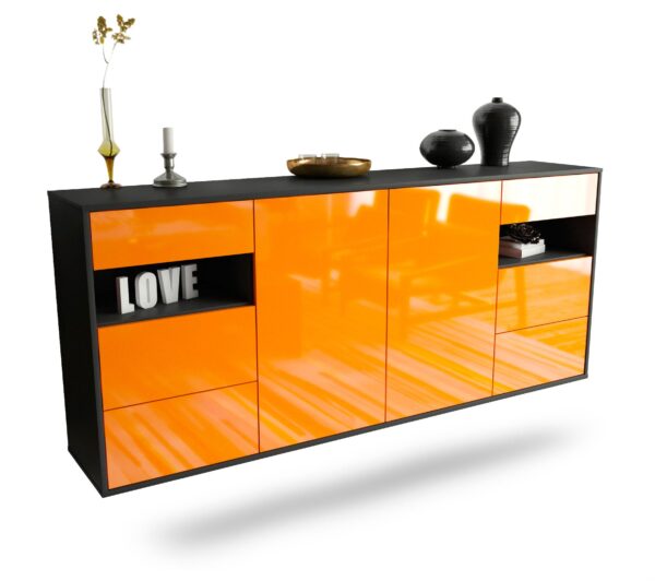 Sideboard Thornton, Orange, hängend (180x79x35cm)